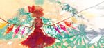  back blonde_hair bow flandre_scarlet flower highres one_side_up solo touhou wings xero 