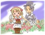  1girl flower frederic_chopin fuju hat lowres polka_(trusty_bell) top_hat trusty_bell 