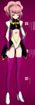  absurdres anya_alstreim code_geass flat_chest highres navel pink_hair red_eyes solo thighhighs vector_trace 