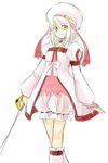  alice_(tales) artist_request beret bloomers hat rapier short_hair smile sword tales_of_(series) tales_of_symphonia tales_of_symphonia_knight_of_ratatosk underwear weapon white_bloomers white_hair yellow_eyes 