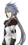  blue_eyes blue_hair decus long_hair male_focus miho_(mi) ponytail smile solo tales_of_(series) tales_of_symphonia tales_of_symphonia_knight_of_ratatosk 