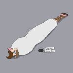 1:1 3_toes anthro blue_eyes claws cocoa_the_cat_(tub_art) death_stare domestic_cat english_text feet felid feline felis female female_anthro fur looking_at_viewer lying mammal multicolored_body multicolored_fur on_front pawpads paws pink_pawpads pupils restrained siamese_cat sign simple_background slit_pupils solo text toe_claws toes tub_art wrapped_body wrapped_in_blanket