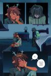 2025 2:3 absurd_res ambiguous_gender ambiguous_human anthro bedroom biped brown_body brown_fur brown_hair clothed clothing color_contrast comic cool_colors december_holiday deer deltarune detailed_background dialogue digital_drawing_(artwork) digital_media_(artwork) duo english_text female female_anthro fur goomyloid hair hair_over_eyes hi_res human kris_dreemurr lightner mammal new_world_deer snout speech_bubble talking_to_another tan_body tan_skin text undertale_(series)