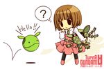  :o ? brown_hair creature full_body gundam haro jumping kapool machinery mecha motion_lines natsuki_(artist) pantyhose parted_lips short_hair simple_background sochie_heim spoken_question_mark turn_a_gundam white_background 