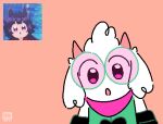 ambiguous_gender arm_warmers armwear black_arm_warmers black_armwear black_clothing bovid caprine clothing darkner deltarune eyebrows eyewear floppy_ears glasses goat green_clothing green_eyewear green_glasses green_robe head_tuft hi_res horn looking_at_viewer mammal open_mouth pink_eyes pink_horn pink_mouth pink_scarf raised_eyebrows ralsei reference_image robe scarf simple_background solo surprised tan_background tinted_glasses trans_(lore) tuft undertale_(series) vertexxx watermark white_body white_ears