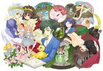  6+girls :o ahiru ahiru_(duck) ahoge alternate_form autor axe ballerina ballet_slippers bare_back bird black_hair blonde_hair blue_hair blush_stickers bobby_socks book bow cat cloak closed_eyes crow crown dress drosselmeyer dual_persona duck edel_(princess_tutu) everyone fakir feathers flower freckles gears glasses grin hair_bow hat lilie_(princess_tutu) looking_back multiple_boys multiple_girls multiple_persona mytho neko-sensei ogura_(pixiv97931) open_mouth petals pike_(princess_tutu) pink_hair princess_kraehe princess_tutu princess_tutu_(character) quill red_eyes rue_(princess_tutu) school_uniform shoe_ribbon smile socks spoilers stained_glass tree twintails uzura_(princess_tutu) weapon white_hair window yellow_eyes younger 