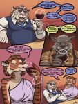 2026 3:4 absurd_res accessory anthro beard boomer_(nanoff) canid canine canis clothing comic dialogue digit_ring drinking ear_piercing english_text eyebrow_piercing facial_hair facial_piercing father_(lore) father_and_child_(lore) father_and_son_(lore) felid female fur group hi_res jewelry male mammal mature_male miles_(nanoff) mother_(lore) mother_and_child_(lore) mother_and_son_(lore) mustache nanoff necktie overweight overweight_anthro overweight_male pantherine parent_(lore) parent_and_child_(lore) parent_and_son_(lore) piercing ring romantic romantic_couple son_(lore) speech_bubble text tiger topwear vest wedding_ring white_body white_fur wolf xavier_(nanoff)