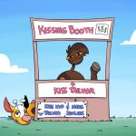 1:1 blue_eyes brown_body brown_fur cloud fur generation_2_pokemon girafarig grass hi_res hooves horn kissing_booth kyp_(character) living_tail looking_at_viewer nintendo nonbinary_(lore) orange_sclera ossicone pink_nose plant pokemon pokemon_(species) quadruped sharp_teeth sky skyscape smile smiling_at_viewer solo tail tail_head teeth text trevor-fox trevor-fox_(character) unusual_anatomy unusual_tail yellow_body yellow_fur