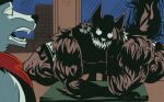 age_difference aged_up anthro barazoku bear canid canine canis carnage_(marvel) clothed clothing creepy_face creepy_smile detailed_background epic_games evil_face evil_grin fangs fortnite male male/male mammal marvel mature_anthro mature_male muscular muscular_anthro muscular_male older_anthro parody pinumontbalou polar_bear polar_patroller scared scarf scary shocked smile teeth ursine wendell_(fortnite) wolf
