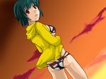  bikini green_hair idolmaster idolmaster_(classic) idolmaster_1 mole mole_under_mouth otonashi_kotori red_eyes red_p solo swimsuit 