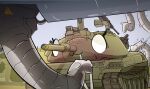 aircraft airplane ambiguous_gender ambiguous_penetration animate_inanimate armored_vehicle aroused blush bodily_fluids colored cum cum_in_mouth cum_inside cum_on_penis detailed dire_aircraft dire_machine dire_tank dire_vehicle duo erection fangs genital_fluids genitals green_body grey_body gun heavy_machine_gun leaking_cum living_aircraft living_machine living_tank living_vehicle machine machine_gun male male/ambiguous mausass mechanical_penis penetration penis ranged_weapon simple_background smile tank_(vehicle) teeth tentacles toony_expression toony_eyes tracked_vehicle tremble_spikes type_74 vehicle weapon