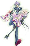  1girl alice_(tales) bad_id bad_pixiv_id blonde_hair blue_hair boots carrying decus hat hozumi_(8/1) knee_boots long_hair princess_carry short_hair tales_of_(series) tales_of_symphonia tales_of_symphonia_knight_of_ratatosk 