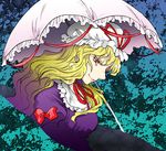  aku_(dejigiga) bad_id bad_pixiv_id blonde_hair gap hat long_hair parasol red_eyes ribbon solo touhou umbrella yakumo_yukari 