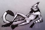  abs boss_sergal claws kagisnad lying male nude sergal solo 