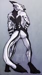  anthro boss_sergal kagisnad male nude pose sergal solo standing 