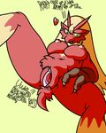  anthro anthrofied avian big_breasts big_nipples bird blaziken breasts chicken female flygon_(artist) green_background green_eyes inverted_nipples large_nipples nintendo nipples non-mammal_breasts nude pink_nipples plain_background pok&#233;mon pok&#233;morph pok&eacute;mon pussy solo sya video_games 