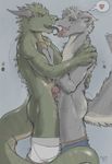  &lt;3 anthro canine clothing cum cum_in_mouth cum_inside cum_on_face cum_on_stomach drooling duo erection eye_contact fangs frottage gay holding hug interspecies kissing male mammal messy naughty_face nude oosarovakoo open_mouth pants pants_down penis reptile saliva sarovak scalie sex sloppy snowballing teeth tongue tongue_kiss topless undressedfangs undressing wolf 