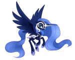  armor blue_eyes blue_fur blue_hair cutie_mark equine female feral friendship_is_magic frown fur hair helmet horn horse long_hair mammal my_little_pony plain_background pony pose princess_luna_(mlp) slit_pupils solo thefabulousfanboy transparent_background winged_unicorn wings 