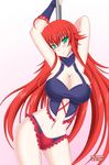  1girl 2013 artist_name blush breasts dated high_school_dxd highres large_breasts pole_dancing red_hair rias_gremory solo the-sinner 