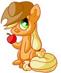 applejack_(mlp) blonde_hair cowboy_hat equine female feral freckles friendship_is_magic fur green_eyes hair hat horse long_hair mammal my_little_pony one_eye_closed orange_fur plain_background pony smile solo transparent_background wink zoiby 