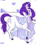  beauty_mark black_lipstick breasts centaur cutie_mark diamond equine eyeshadow fancyfishface female feral friendship_is_magic hair horn horse long_hair makeup mammal my_little_pony navel pony rarity_(mlp) solo taur unicorn 