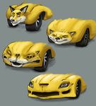  canine car fox fur inanimate lance_foxx male mammal open_mouth plain_background solo this_isnt_even_my_final_form transformation vehicle_transformation what what_has_science_done yellow_fur 