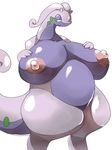  anthrofied big big_breasts big_nipples breasts chubby dragon female goo goodra green_eyes half-closed_eyes happy huge_breasts hyper looking_away nintendo nipples nude pink_nipples plain_background pok&#233;mon pok&eacute;mon shadow shiny slug smile solo sya thick thick_thighs video_games white_background white_eyes wide_hips 