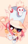  baton hat highres jakuzure_nonon kill_la_kill musical_note parody pink_eyes pink_hair powerpuff_girls shako_cap sidelocks smile style_parody yunomi_(bearleaf) 