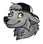  2013 black_nose canine hat headshot invalid_color looking_at_viewer sammymutt solo wolf 