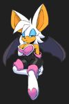  anthro bat big_breasts breasts cleavage clothed clothing female hair mammal rouge_the_bat sega solo sonic_(series) tight_clothing white_hair wings xxylas 