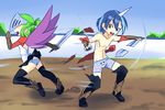  claws clothed clothing drantyno duo female friendship_is_magic helmet horn human humanized male mammal my_little_pony not_furry outside panties shining_armor_(mlp) shining_armour sword topless underwear weapon wings young 