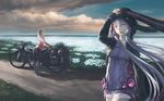  2girls motorcycle shantao_(yamamomo) tsurumaki_maki vocaloid yuzuki_yukari 