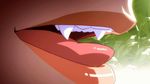  animated animated_gif bush fangs leaf licking_lips lips monogatari_(series) nisemonogatari non-web_source oshino_shinobu tongue tongue_out 