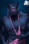  &lt;3 abs animal_ears anthro aru biceps big_muscles black_fur blush breasts brown_eyes butt cat_ears cute digital feline fur gay hair invalid_tag joh29 looking_at_viewer male mammal muscles nipples original_character panther pecs pose smile solo wrestling_singlet 