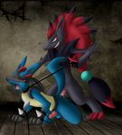  anal anal_penetration cum cum_in_ass cum_inside doggystyle duo erection forced from_behind gay kuro-the-panther lucario lucario69 lucarioico2007 male nintendo nude penetration penis pok&#233;mon pok&eacute;mon rape sex tears video_games zoroark 