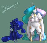  atryl big_breasts breasts duo equine female friendship_is_magic horn mammal my_little_pony nipples nude princess_celestia_(mlp) princess_luna_(mlp) pussy winged_unicorn wings 