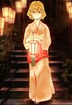  1girl blurry depth_of_field gedou_(shigure_seishin) hanasaku_iroha lantern looking_at_viewer matsumae_ohana solo 