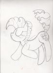  black_and_white cutie_mark earth_pony equine eyes_closed female feral friendship_is_magic hair hopping horse in_air mammal monochrome my_little_pony pinkie_pie_(mlp) plain_background pony sketch solo suspended_in_midair toon-n-crossover traditional_media white_background 
