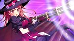  1girl cape game_cg gloves gun hat hinomiya_ayari ko~cha long_hair red_eyes red_hair solo very_long_hair weapon witch&#039;s_garden witch's_garden witch_hat 