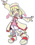  1girl alice_(tales) alice_(tales_of_symphonia_kor) blonde_hair bloomer bloomers boots chibi hat lowres short_hair tales_of_(series) tales_of_symphonia tales_of_symphonia_knight_of_ratatosk underwear 