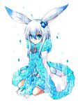  animal_ears blue_eyes bunny_ears bunny_tail meiya_neon pixiv_fantasia pixiv_fantasia_sword_regalia simple_background snow_bunny solo tail white_background white_hair 