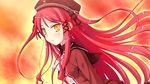  1girl game_cg hat hinomiya_ayari jewelry ko~cha long_hair necklace red_hair solo witch&#039;s_garden witch's_garden yellow_eyes 