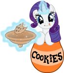  absurd_res blue_eyes cookie cookie_jar crumbs cute eating english_text equine eyeshadow female filpapersoul friendship_is_magic fur glowing hair hi_res horn horse jar levitation looking_at_viewer magic makeup mammal my_little_pony pony purple_hair rarity_(mlp) solo sparkles text unicorn vector white_fur 