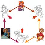  an_american_tail blonde_hair bridget brown_hair eyewear female fusion gadget goggles hair hexafusion mammal monochrome mouse mrs_brisby necklace rescue_rangers rodent secret_of_nimh the_secret_of_nimh what_has_science_done 