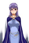  belly_chain blush cape cloak fire_emblem fire_emblem:_fuuin_no_tsurugi jewelry long_hair purple_eyes purple_hair sofiya solo 