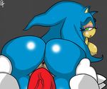  anthro anus areola big_breasts big_butt blue_hair breasts butt crossgender disembodied_penis echidna enormous_(artist) erect_nipples erection faceless_male female green_eyes hair hedgehog knuckles_the_echidna looking_at_viewer looking_back male mammal nipples nude penetration penis pussy sega sex side_boob sonic_(series) sonic_the_hedgehog straight vaginal vaginal_penetration vein veiny_penis 