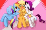  anthrofied applejack_(mlp) big_breasts breasts cutie_mark equine female friendship_is_magic hair horn horse mammal my_little_pony pegasus pony purple_hair rainbow_dash_(mlp) rarity_(mlp) unicorn wings 