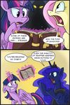 blue_eyes book cloak comic cutie_mark dialog english_text equine female feral fluttershy_(mlp) friendship_is_magic glowing_eyes hair horn horse long_hair magic mammal multi-colored_hair my_little_pony open_mouth pegasus pink_hair pony princess_luna_(mlp) purple_eyes purple_hair sophiecabra text twilight_sparkle_(mlp) winged_unicorn wings 