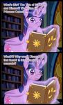  blush book bookshelf comic cutie_mark dialog english_text equine female friendship_is_magic fur glowing horn horse jonfawkes levitation library magic mammal my_little_pony pony purple_eyes purple_fur solo sparkles stained_glass text twilight_sparkle_(mlp) window winged_unicorn wings 