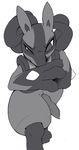  lucario male monochrome nintendo penis plain_background pok&#233;mon pok&eacute;mon solo superserperior video_games white_background 